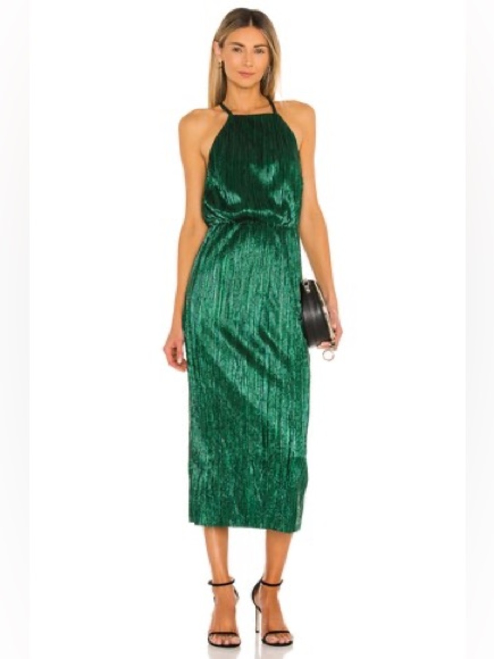EUC Revolve x House of Harlow Farrah Emerald Midi Dress size small retails $198